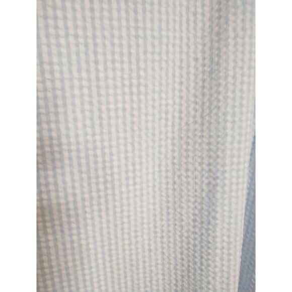 Basic Editions Housecoat/Duster Women's Size S Blue/White Seersucker - Picture 5 of 7